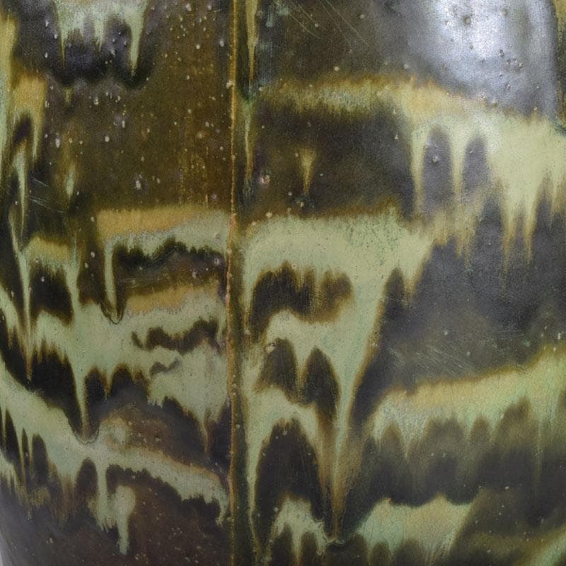 茶道具　叶光夫造　窯変釉　扁壷　嗣女妙子識箱　N　8823A