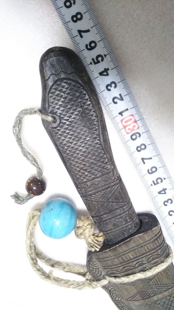 (値下げ)マキリ　アイヌ鱗彫り　本場当時物