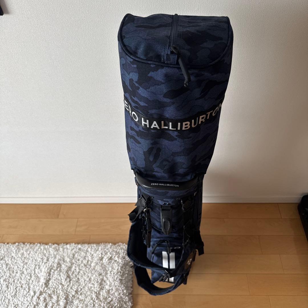 ZERO HALLIBURTON ゴルフバッグ 迷彩柄 ネイビー