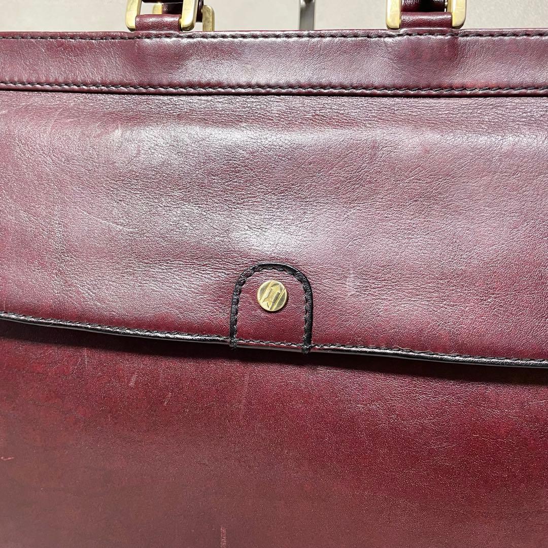 希少 ゴールドファイル ビジネスバッグ ブリーフケース レザー バッグ メンズ