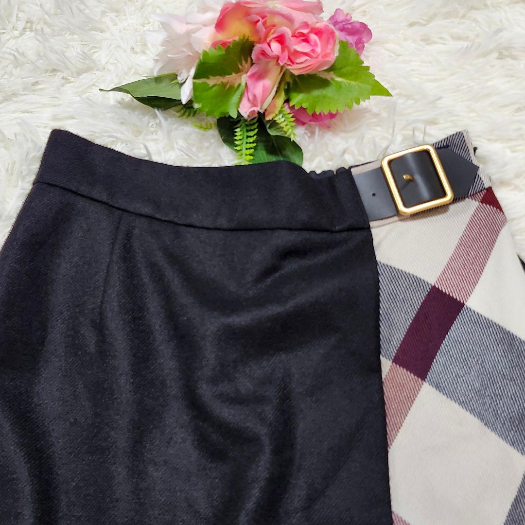 美品☆ブルーレーベルクレストブリッジ　ガウチョパンツ　CBチェック　38