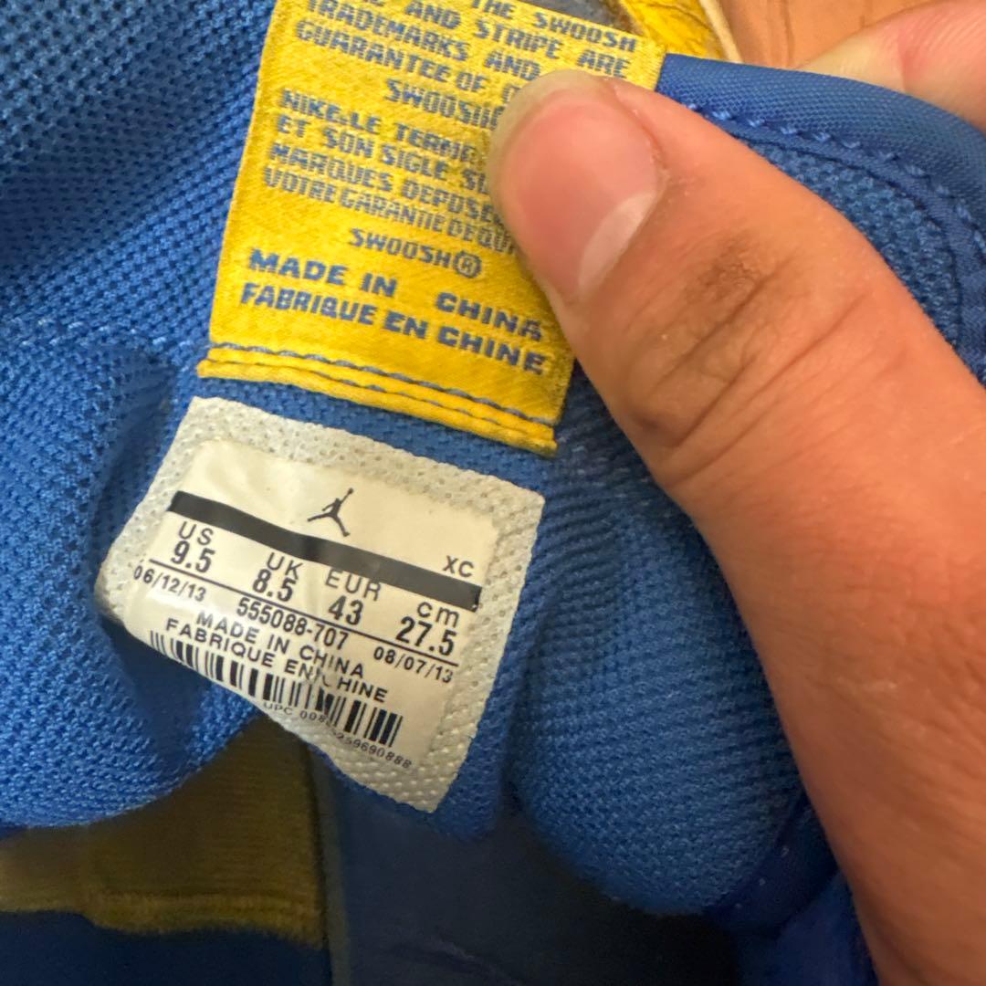 Nike Air Jordan 1 Retro 27.5cm イエロー/ブルー