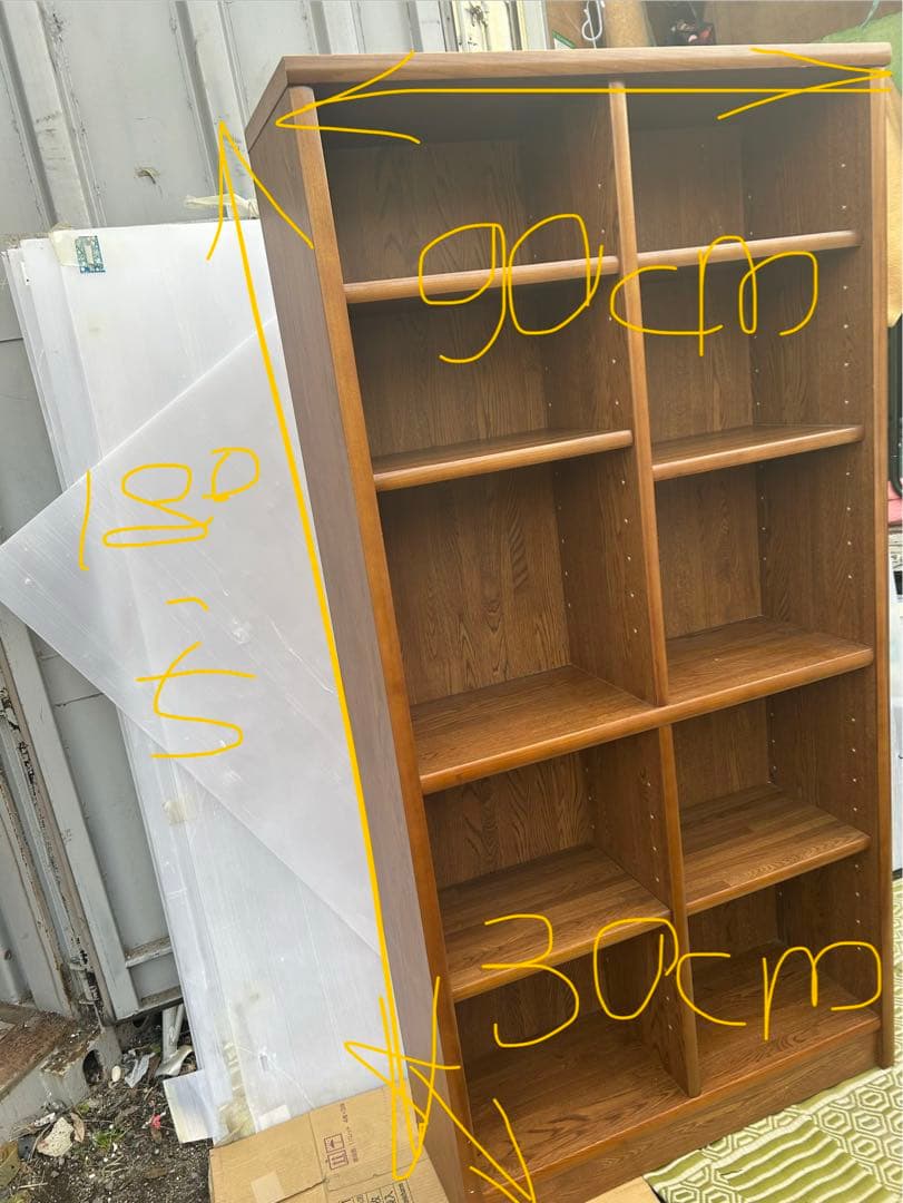 木製オープンシェルフ ブラウン 6棚　　※直接引き渡し希望！