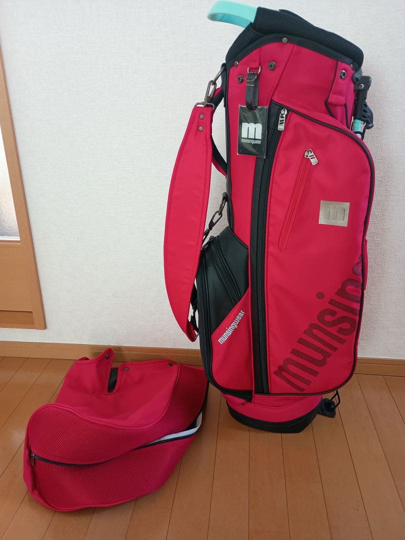 美品 munsingwear ゴルフバッグ スタンド付