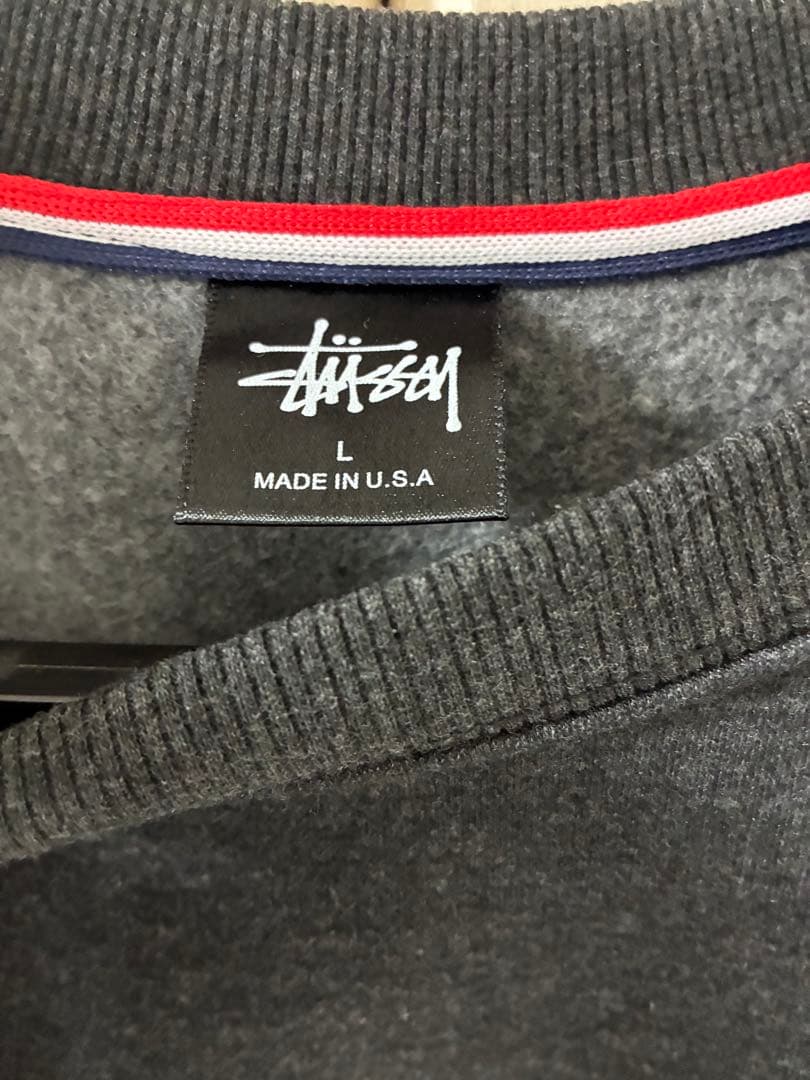ステューシーStussy スウェット Lサイズ　チャコールグレー