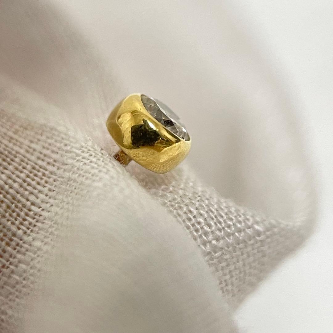 ゴールド ダイヤモンド スタッドピアス 片耳用