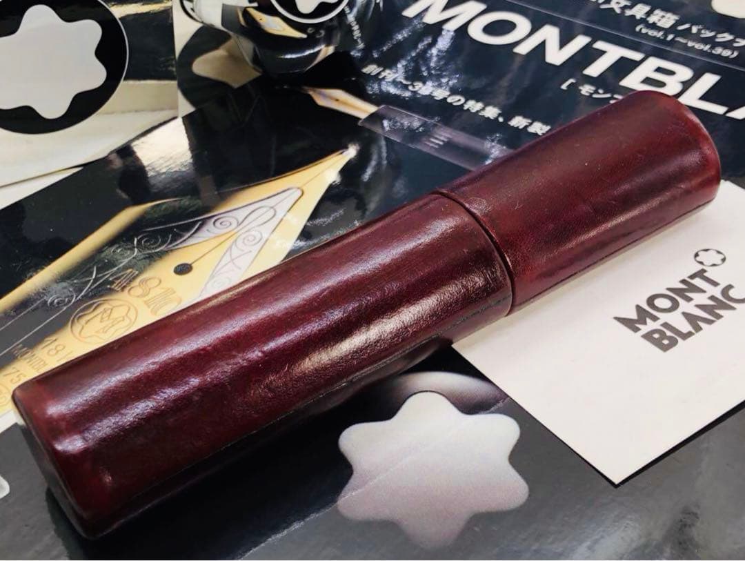 モンブラン　★巨匠ロマノメイのハンドメイド一生物★フローレンス製ペンポーチの逸品