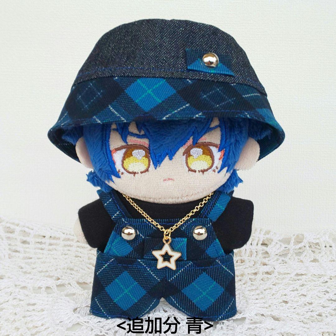 ×××ねこ✣ あんスタ いつぬい ぬい服 デニムバケハサロペット 赤青