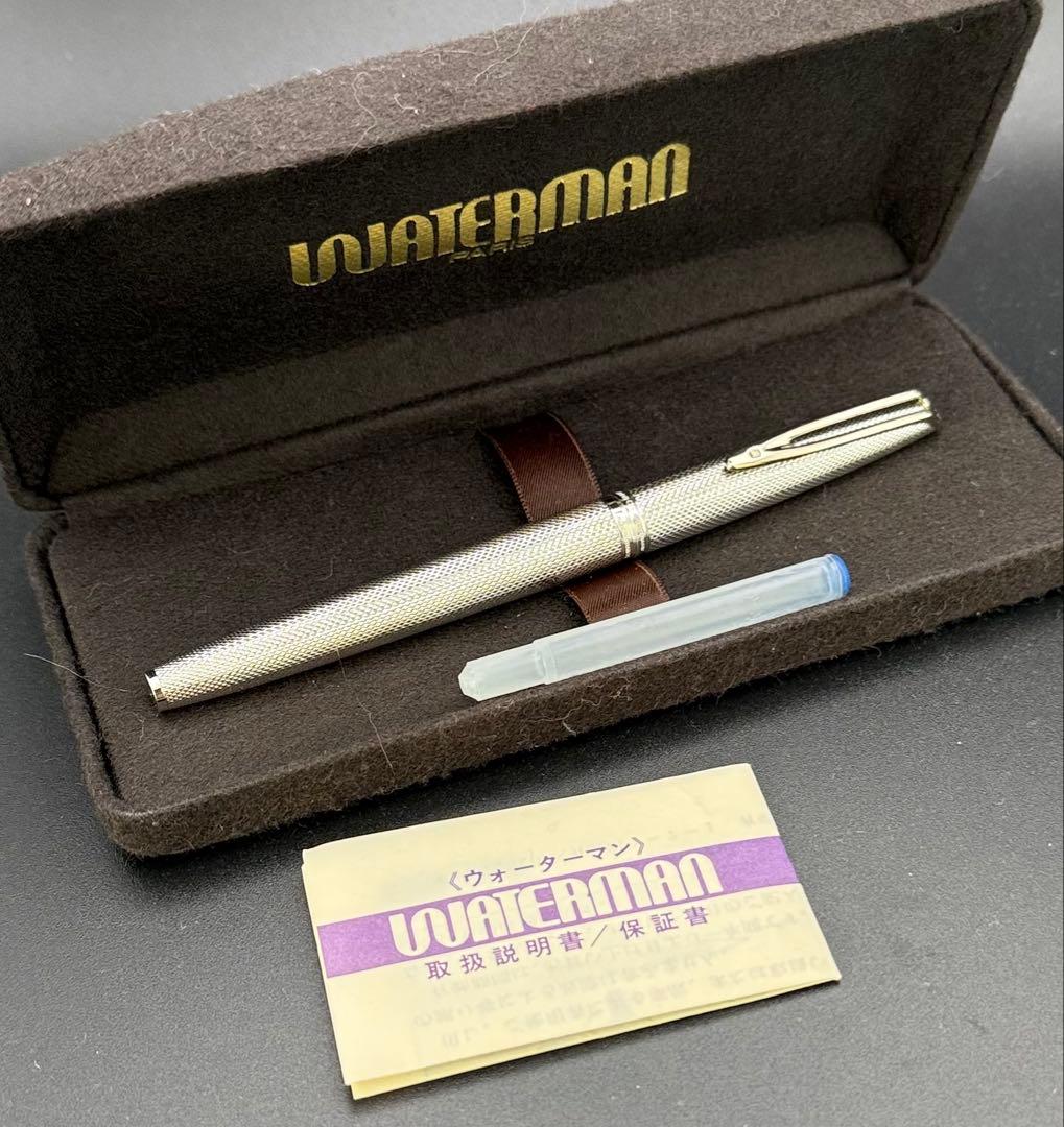 WATERMAN 万年筆 CF-77R 銀張 バーレイ