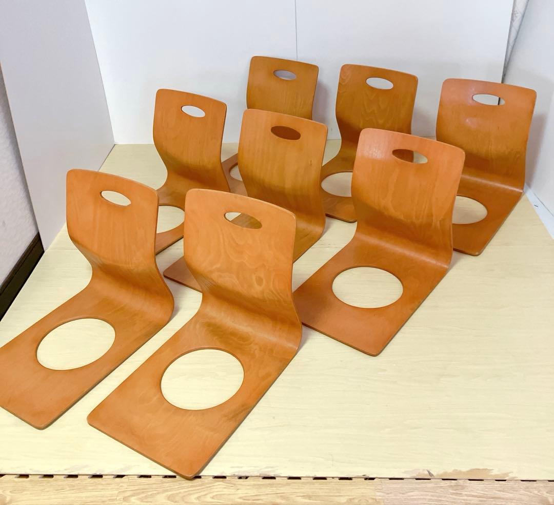 oliver オリバー　曲げ木　木製　座椅子　8脚セット　座敷椅子　チェア