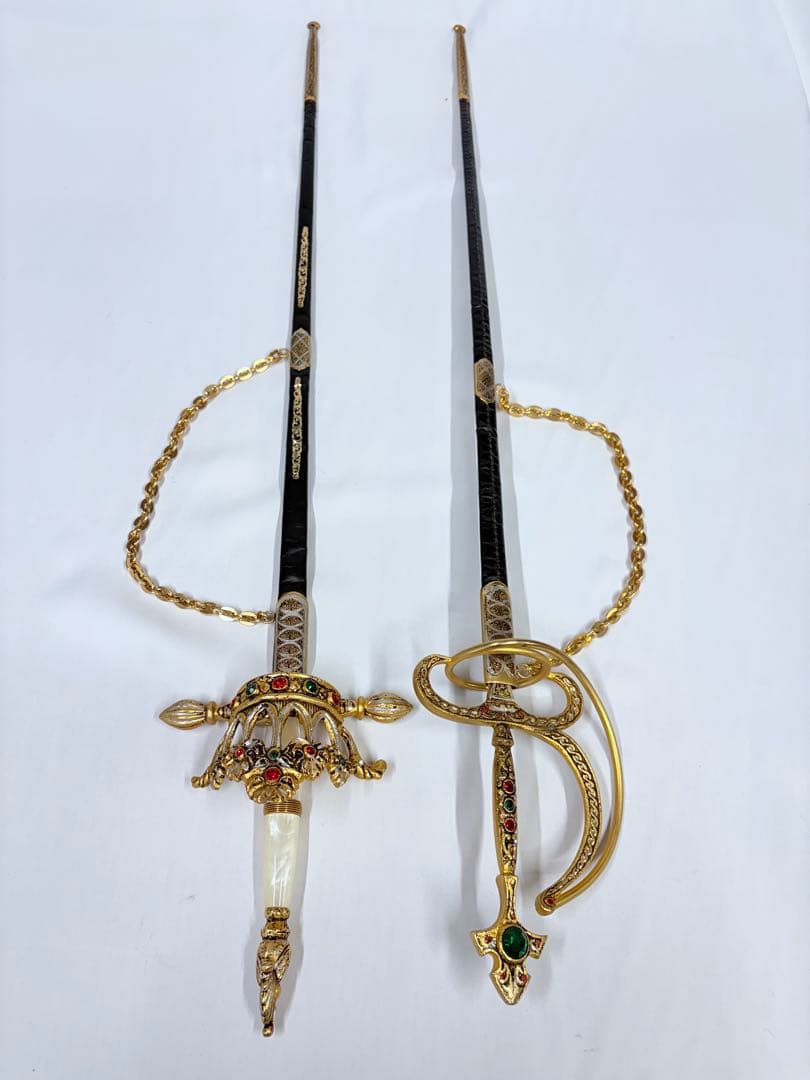 レイピア 細剣 西洋 剣 片手剣 武具 模造刀 コスプレ 合皮鞘 2本セット