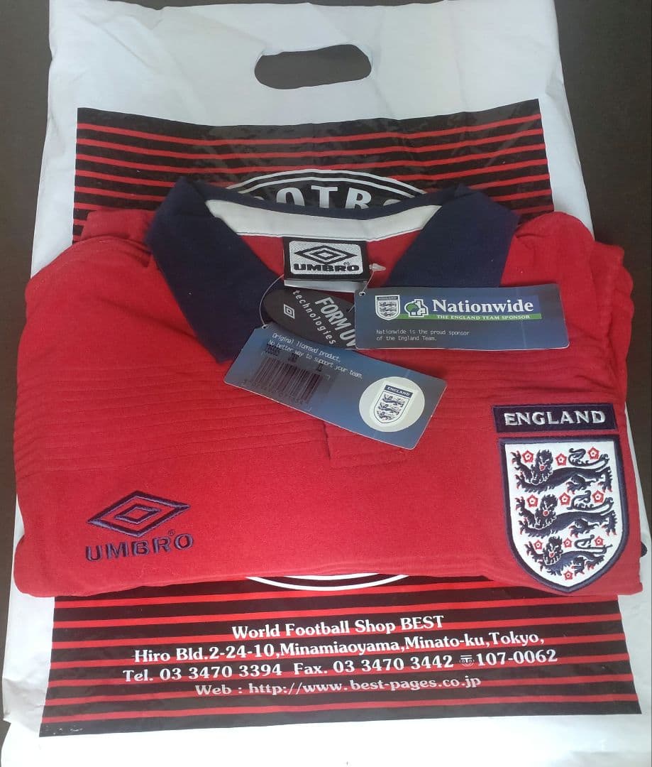 ベッカム EURO2000 イングランド（A）長袖 7 BECKHAM