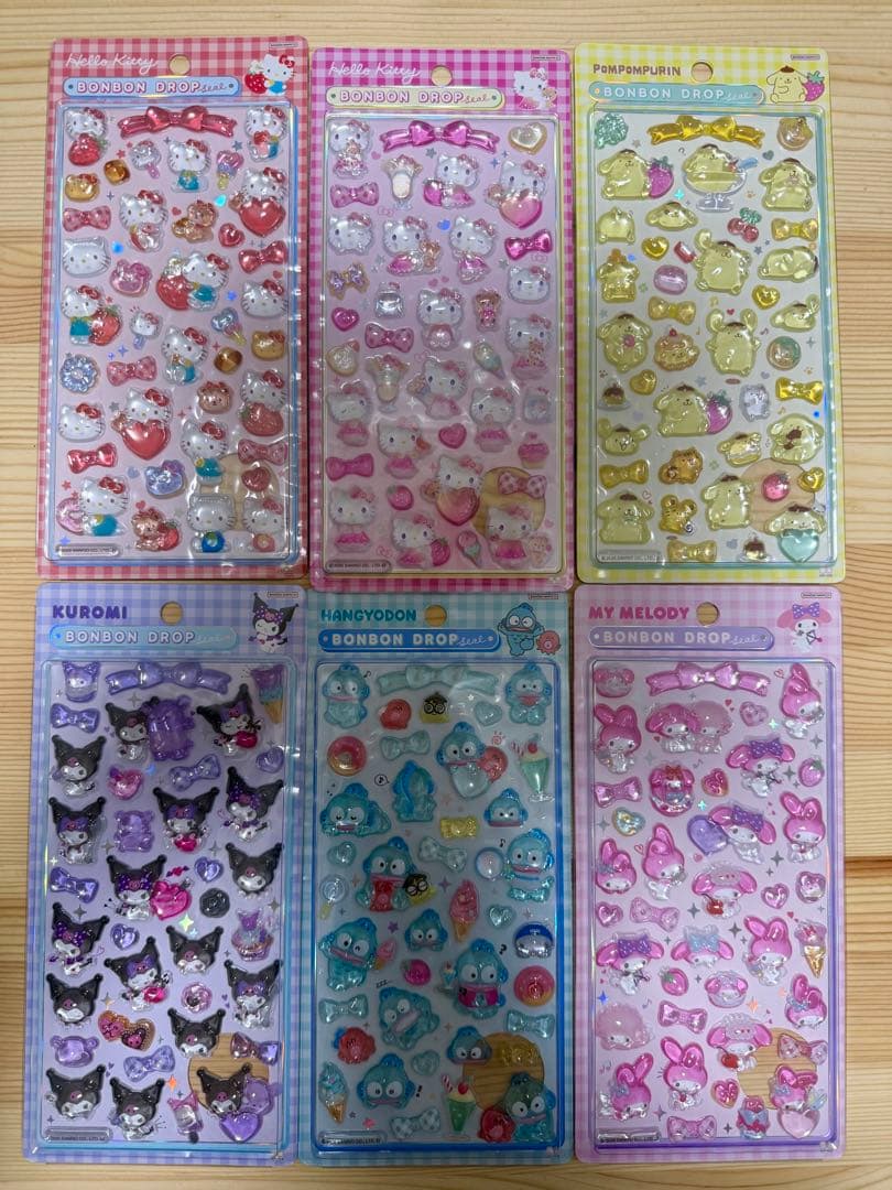 【正規品】サンリオ ボンボンドロップシール 第2弾 6枚セット