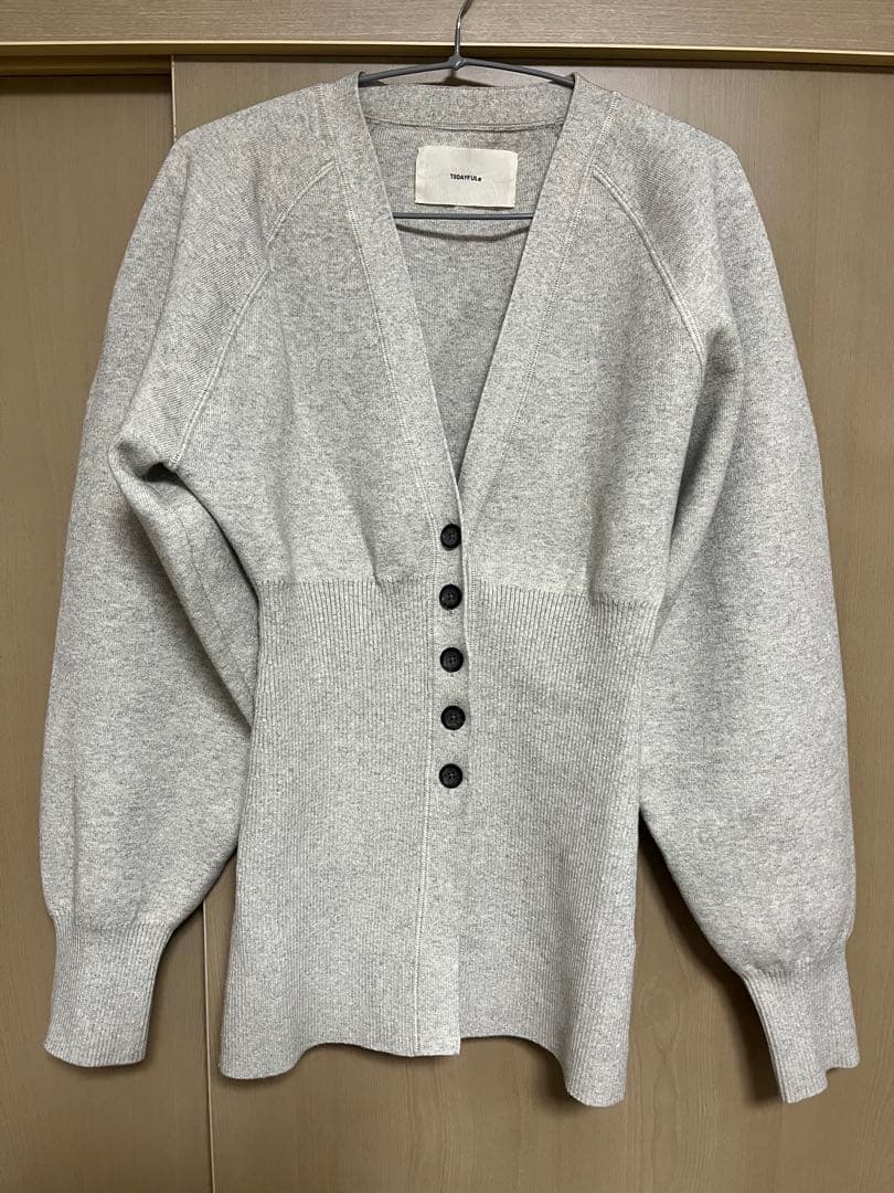 TODAYFUL グレー ニットカーディガン
