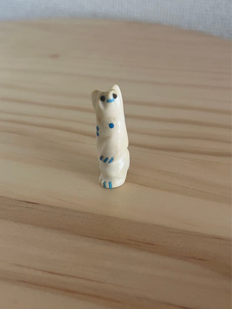 インディアンジュエリー　zuni フェティッシュ　しろくま　シロクマ　白熊