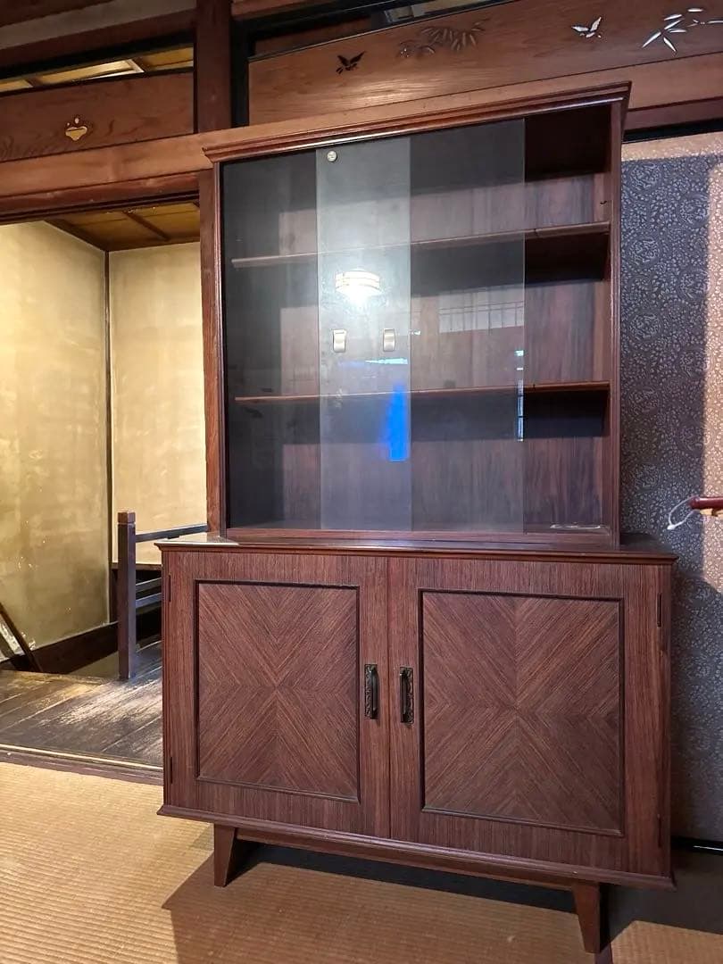 木製チェスト　アンティーク　飾り棚　ヴィンテージ　キャビネット　昭和レトロ