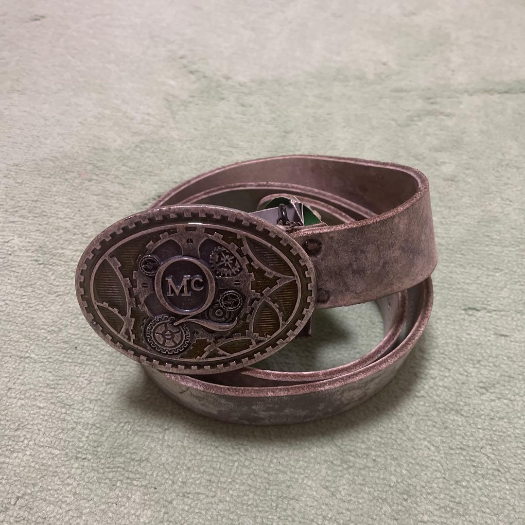 Alexander mqueen メカニカルデザイン ベルト グレー