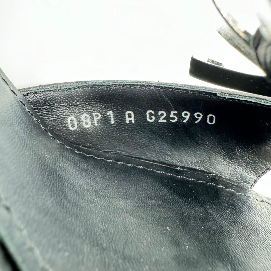 CHANEL サンダル　ココマーク　ブラック　レザー　ウッド　サイズ34 1/2