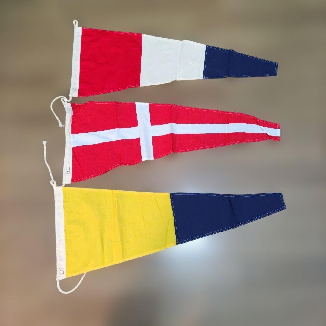 国際信号旗　数字旗　0から9迄 10枚　縦約29cm 横約76cm