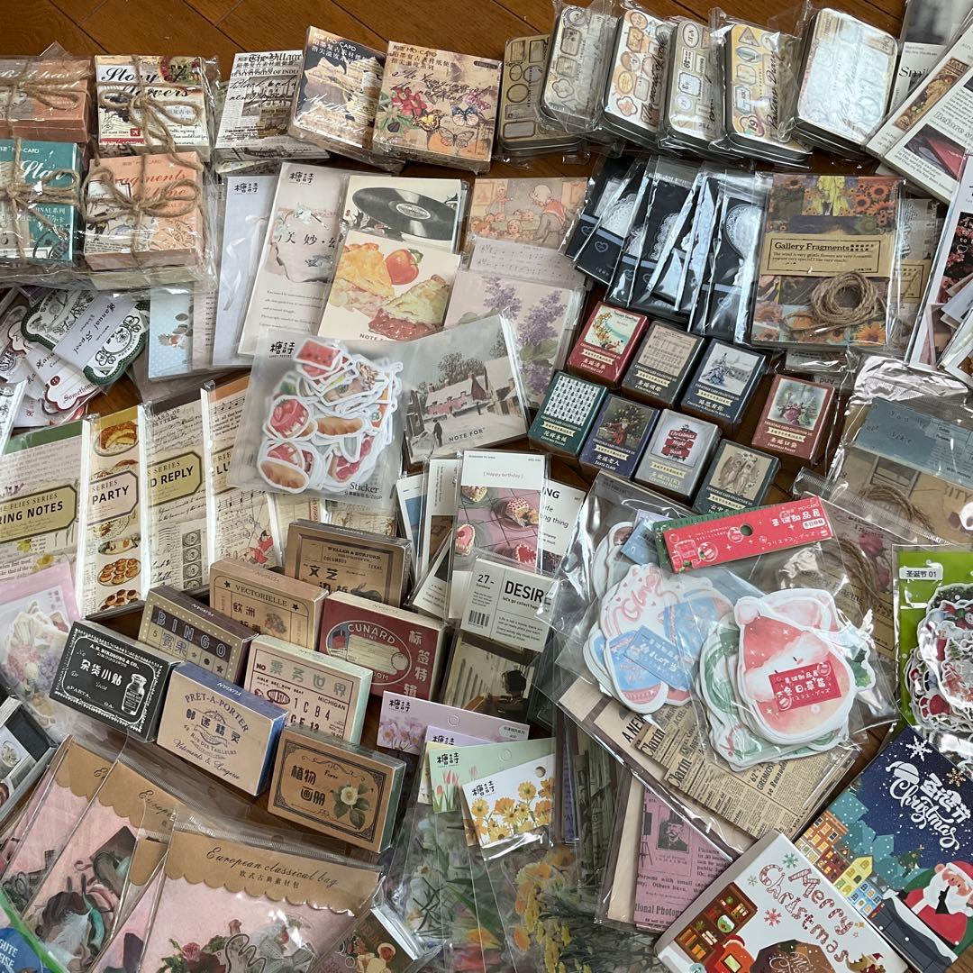 海外文具特大まとめ売り2●新品●コラージュ素材大量★大容量セット