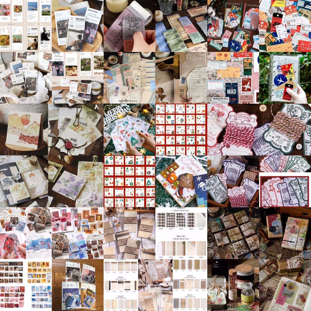 海外文具特大まとめ売り2●新品●コラージュ素材大量★大容量セット