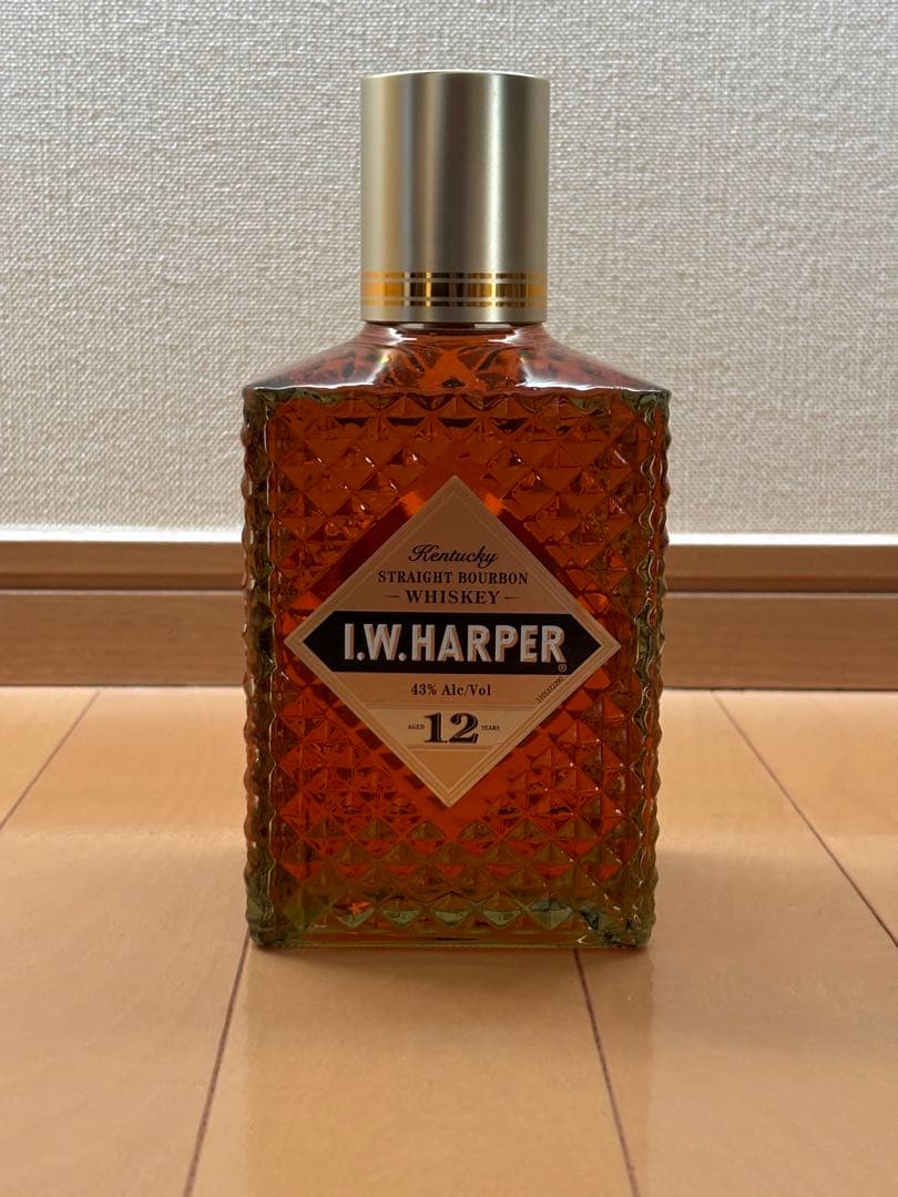 I.W. ハーパー12年 バーボンウイスキー 43% アルコール ボックス付き
