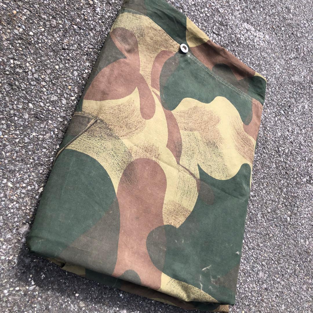 希少 ベルギー軍 ブラッシュストロークカモ パップテント 軍幕 シェルターハーフ