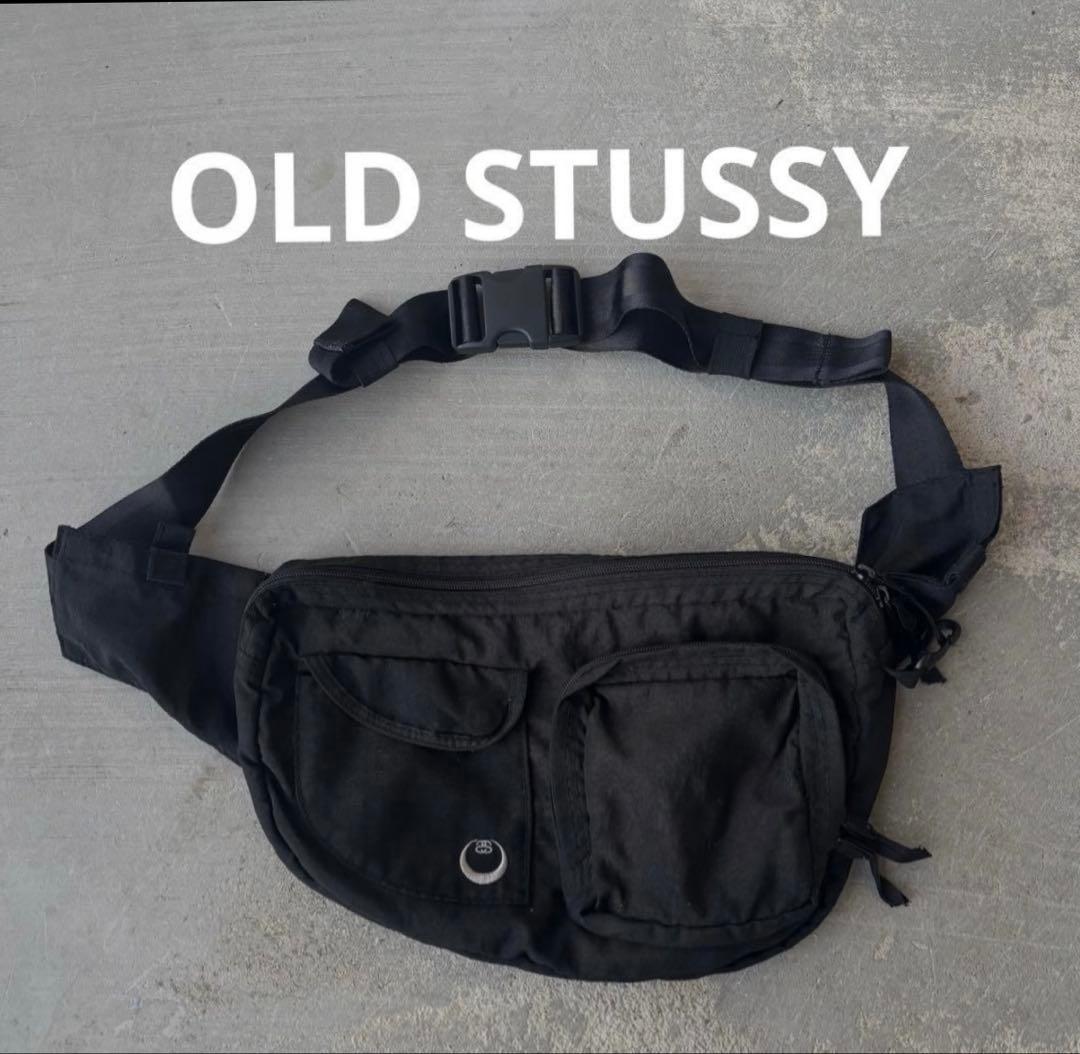 OLD STUSSY ブラック ショルダーバッグ