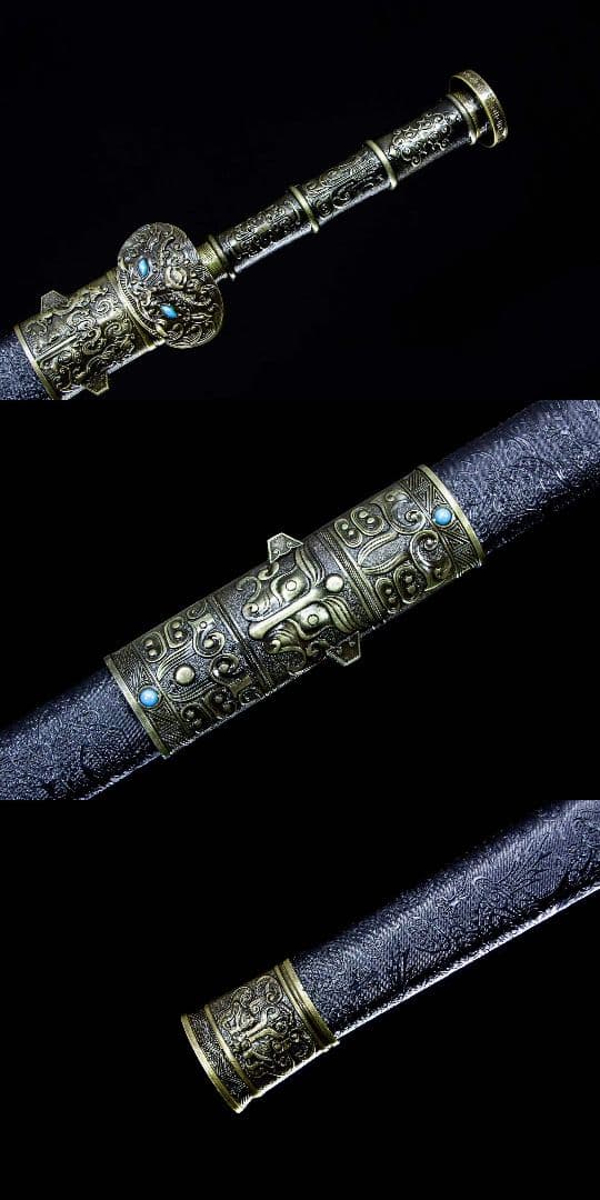 風雲符龍春秋漢剣-高性能マンガン鋼 古兵器 武具　刀装具　日本刀　模造刀 居合刀