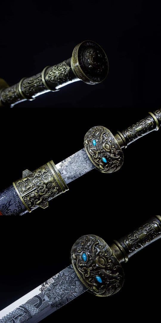 風雲符龍春秋漢剣-高性能マンガン鋼 古兵器 武具　刀装具　日本刀　模造刀 居合刀