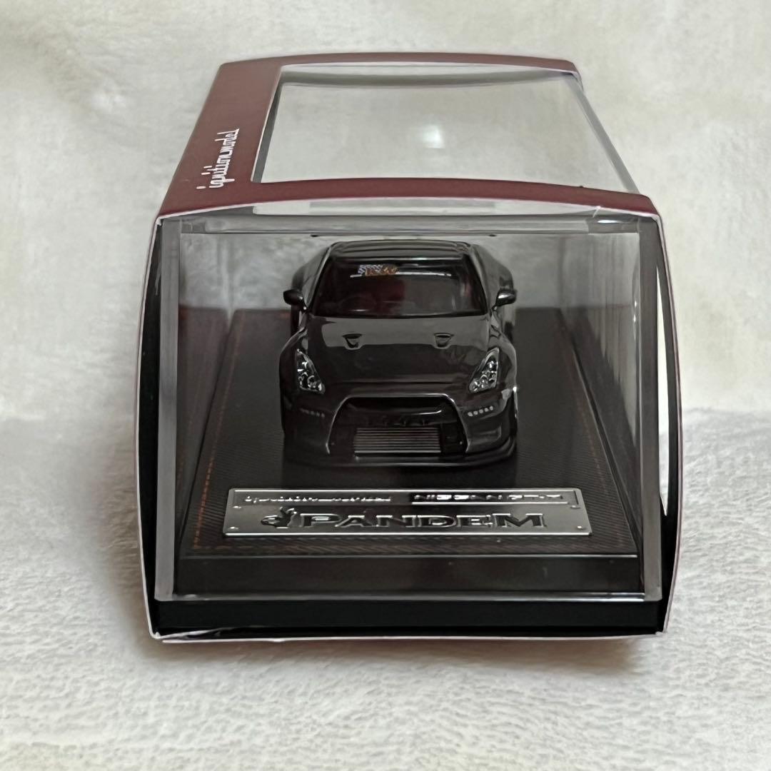 イグニッションモデル1/64 パンデム R35 GT-R ガン メタリック
