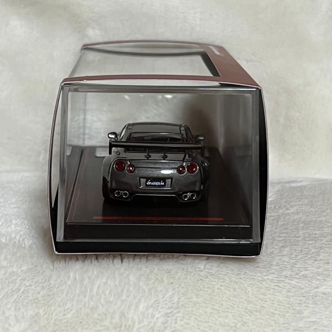 イグニッションモデル1/64 パンデム R35 GT-R ガン メタリック