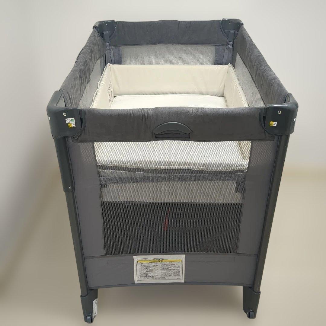 アップリカ　ココネルエアープラス　ベビーベッド　グレー　保存袋付き
