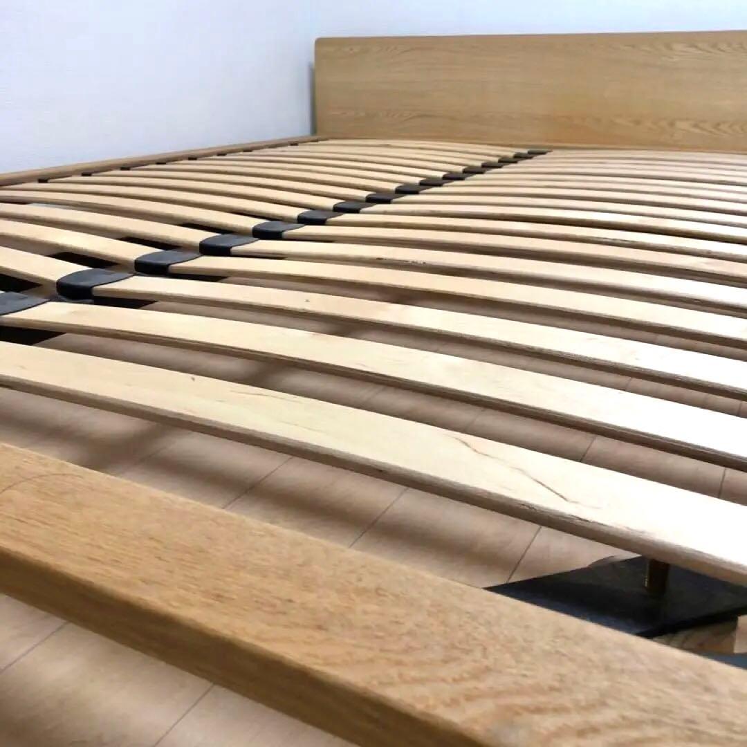 無印良品 ダブル ベットフレーム ナチュラル（+ヘッドボード）