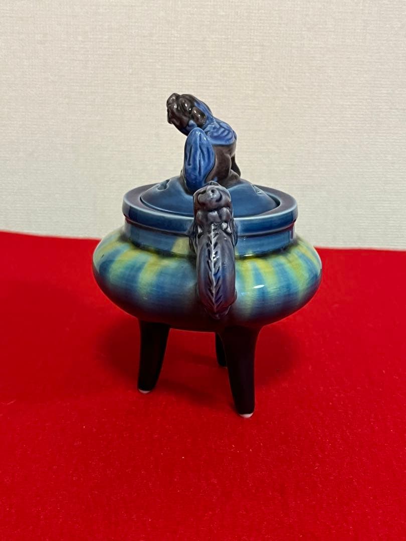 人間国宝 柳雨軒 三代 徳田八十吉(正彦銘) 彩釉 香炉 管理T174