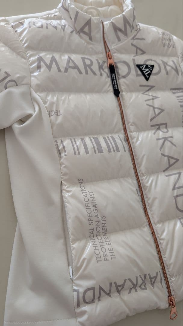 マークアンドロナ　コード　レディース　ダウン半袖ジャケット