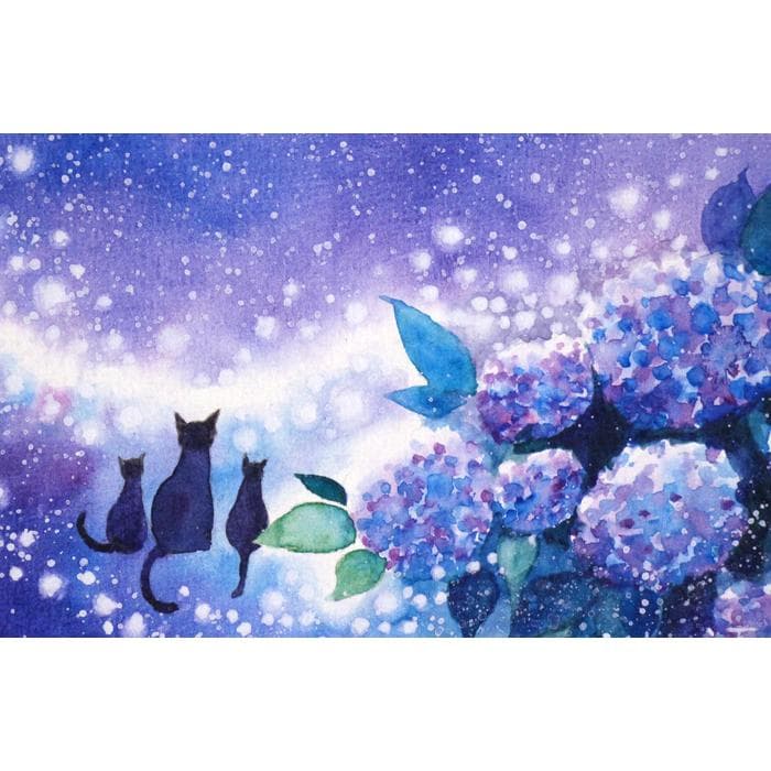 ぷうあさま専用（原画）月と紫陽花 ほか　9点おまとめ