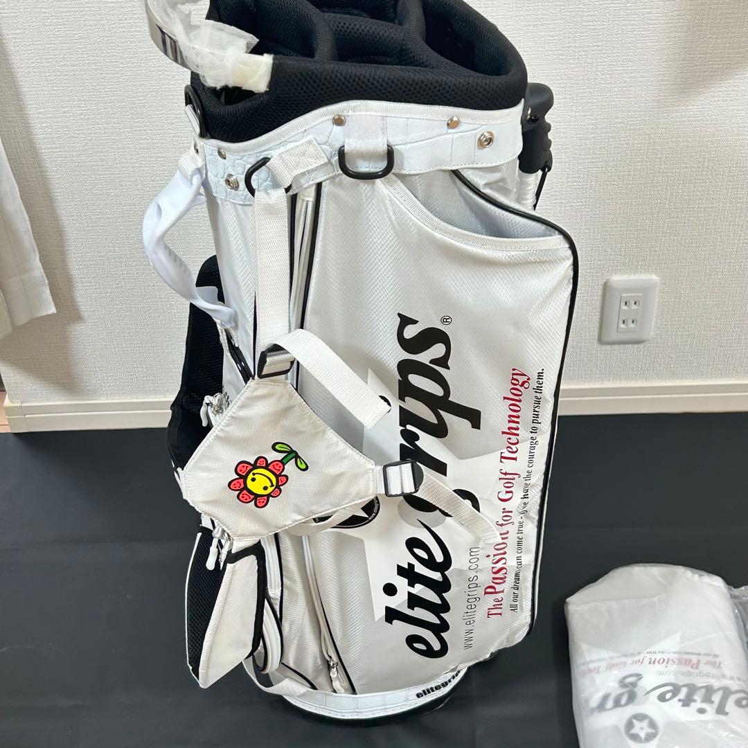 伊*門様 エリートグリップ 【100本限定品】キャディバック ホワイト スタンド