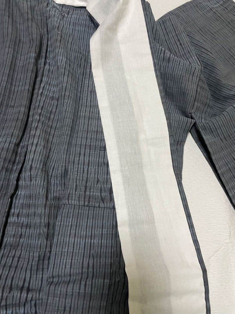 片貝絞り　紺仁　お仕立て品　木綿着物　片貝木綿　抱き幅狭め