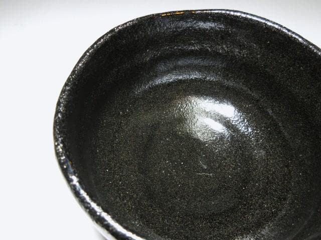 楽吉左衛門十四代 覚入 黒茶碗「寂然」／表千家十四代 而妙斎 書付／共箱 仕覆