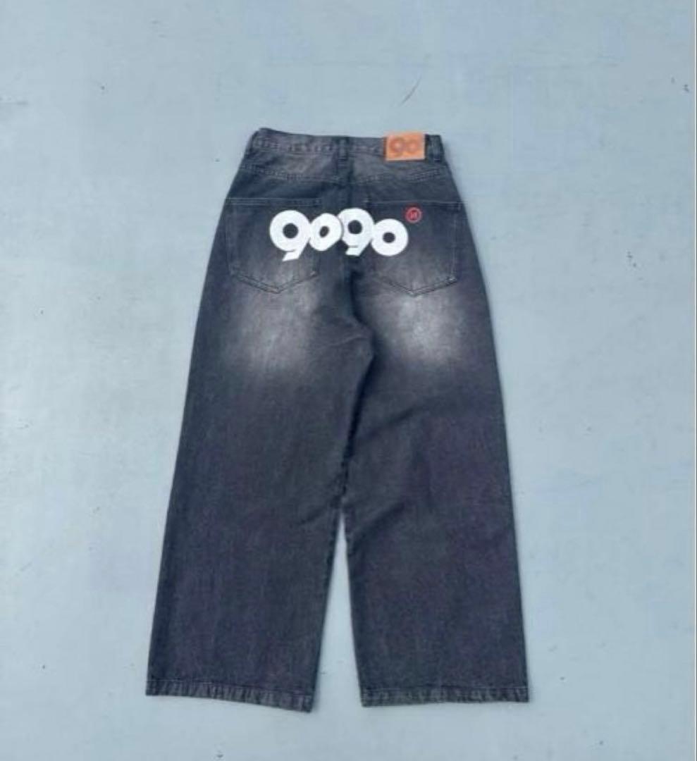 9090 OG Logo Painted Denim Pants M 新品