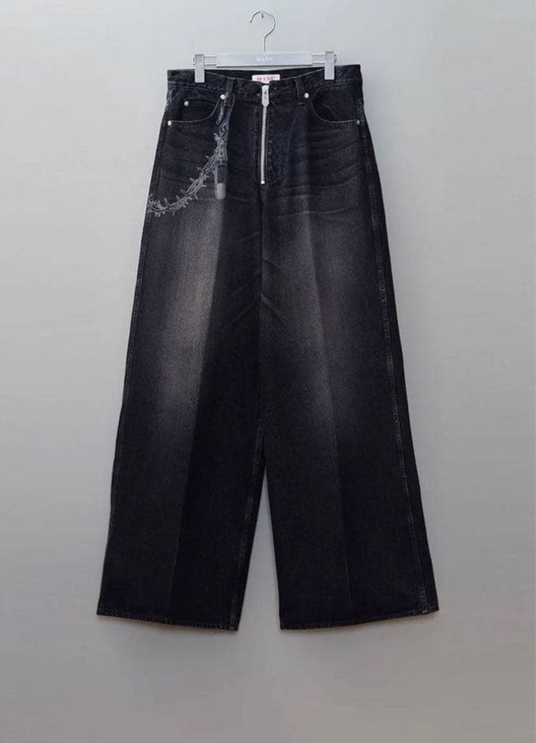 MASU BAGGY JEANS (FADED BLACK) サイズ48