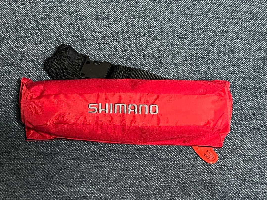 未使用❗️SHIMANO ライフジャケット　ウエストタイプ　レッド