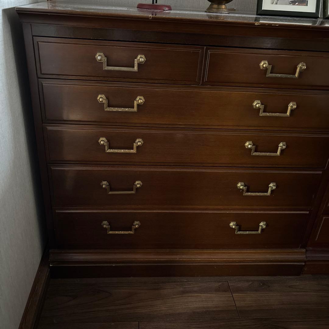 マルニ　地中海　チェスト木製6段タンス ダークブラウン