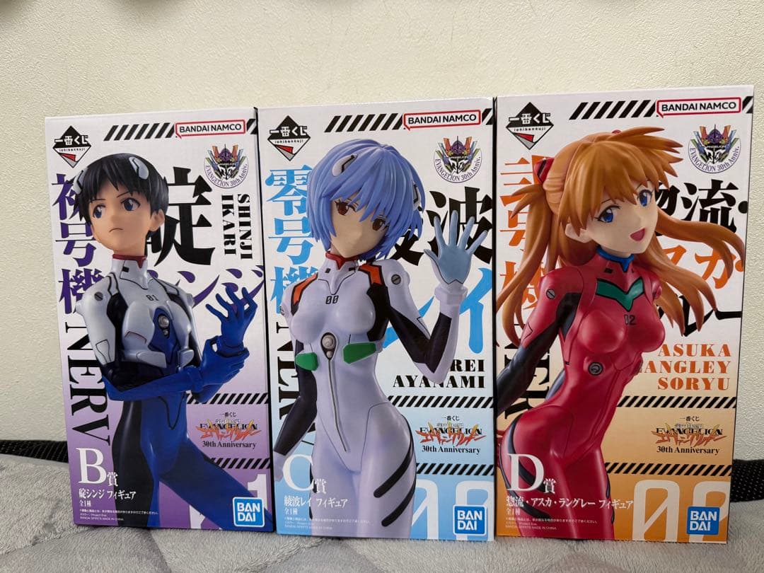 エヴァンゲリオン 30th フィギュア 一番くじ B賞C賞D賞　3点セット
