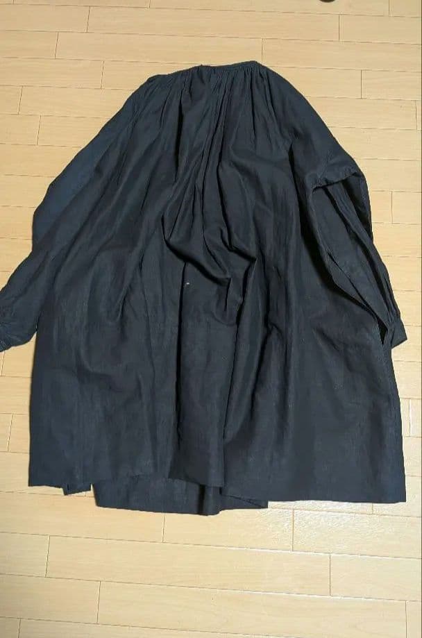 フレンチ インディゴリネンスモック