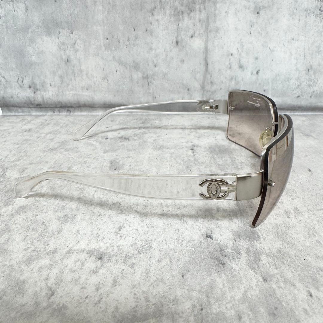 CHANEL シャネル サングラス クリア リムレス ココマーク ヴィンテージ