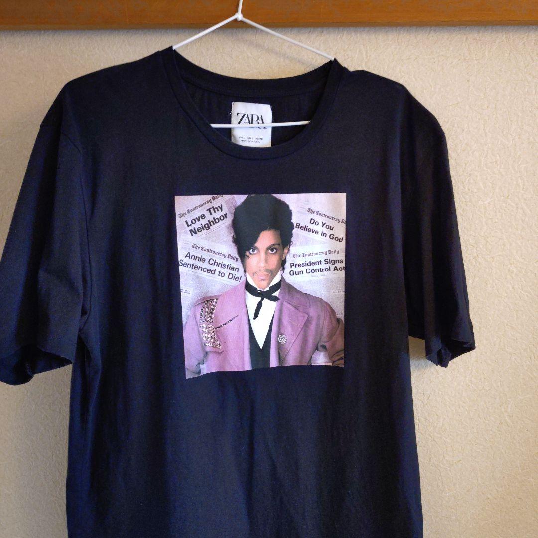 ZARA プリンス グラフィックTシャツ L 黒