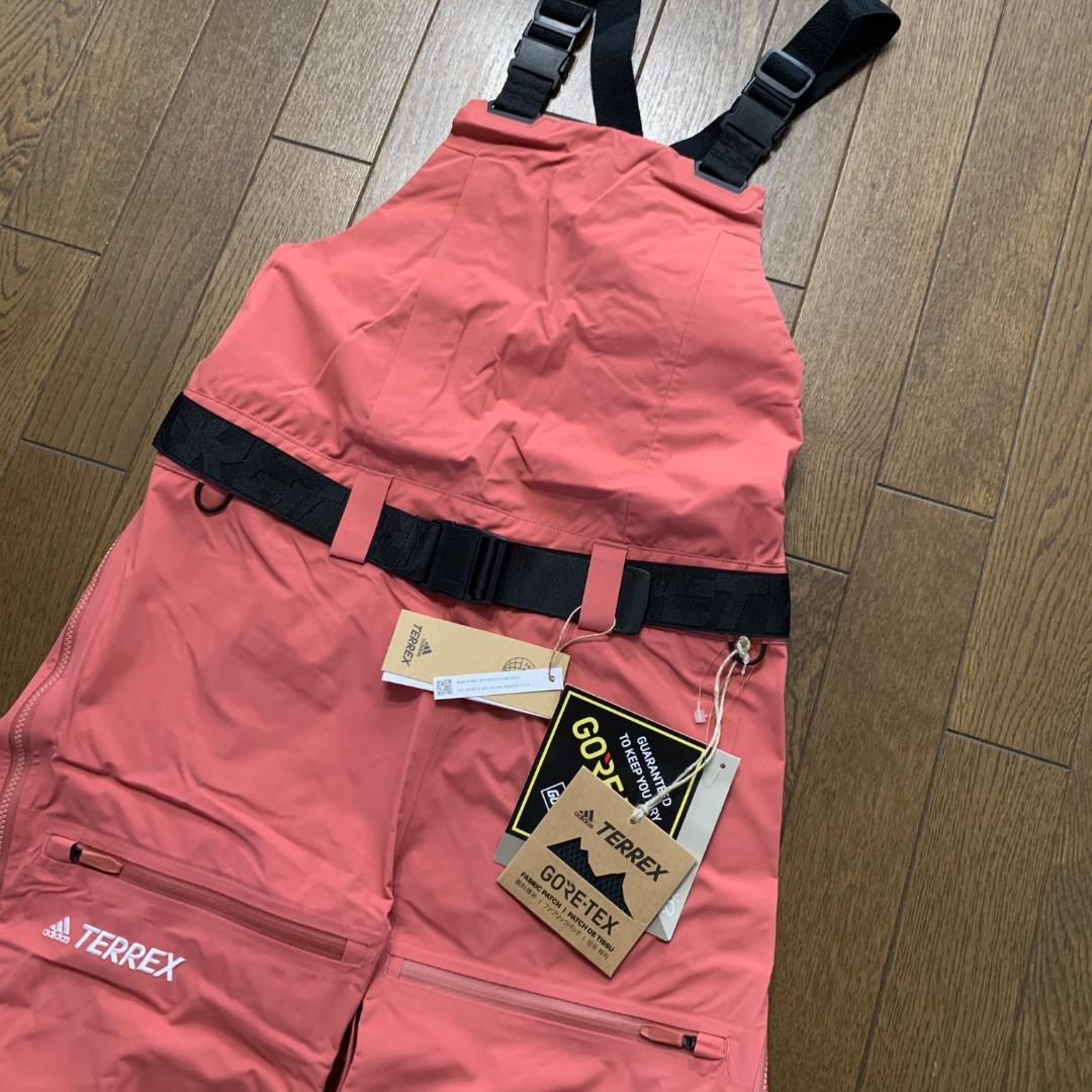 アディダス　スノー　ビブパンツ　ゴアテックス　スノーボードウェア　M　ピンク系