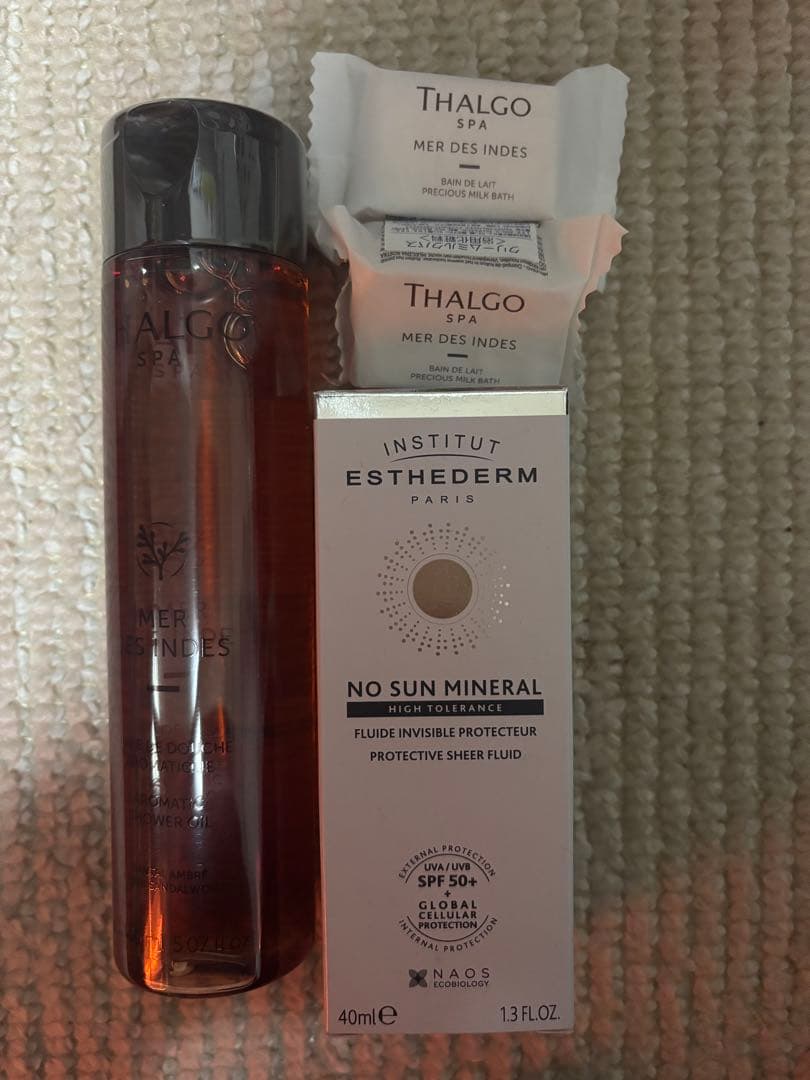 エステサロン商品　エステダム日焼け止め、タルゴ　入浴剤とボディーシャンプー